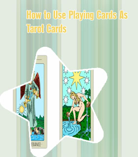 Playing cards used as tarot